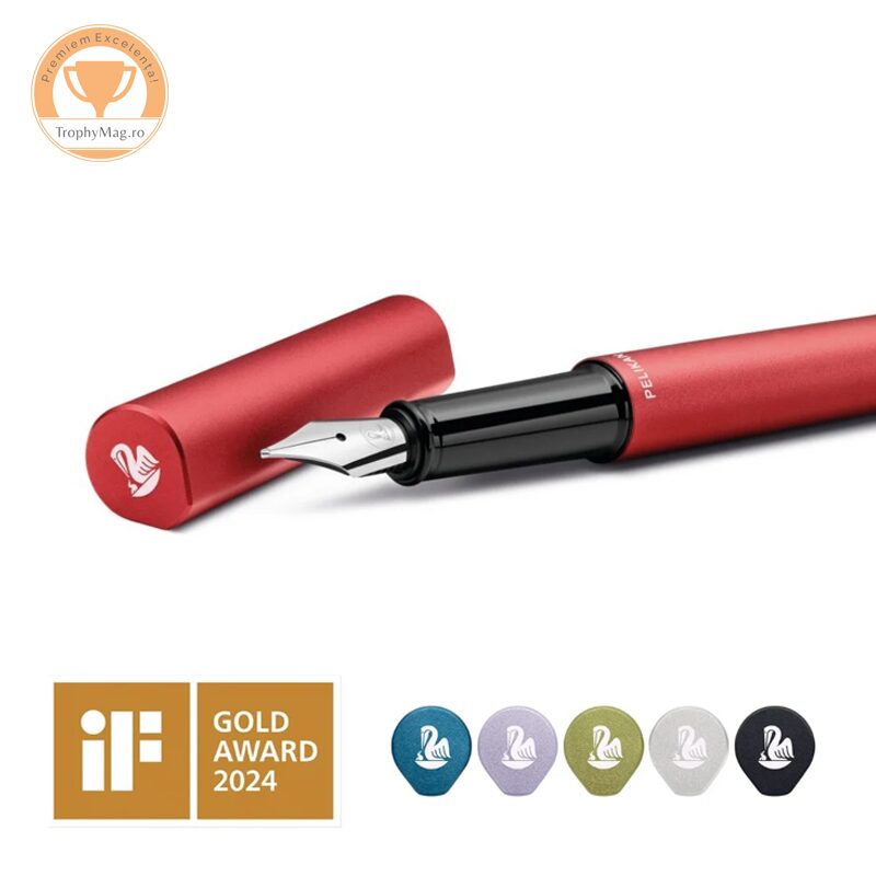 Stilou Ineo Elements Fiery Red, in cutie metalica pentru cadou, personalizat