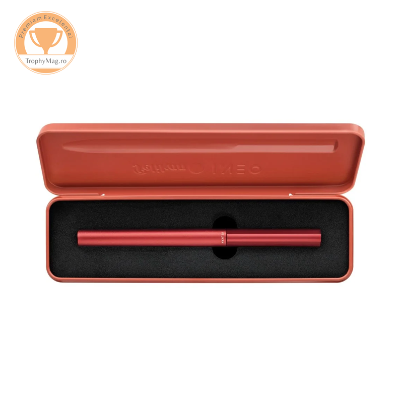 Stilou Ineo Elements Fiery Red, in cutie metalica pentru cadou, personalizat