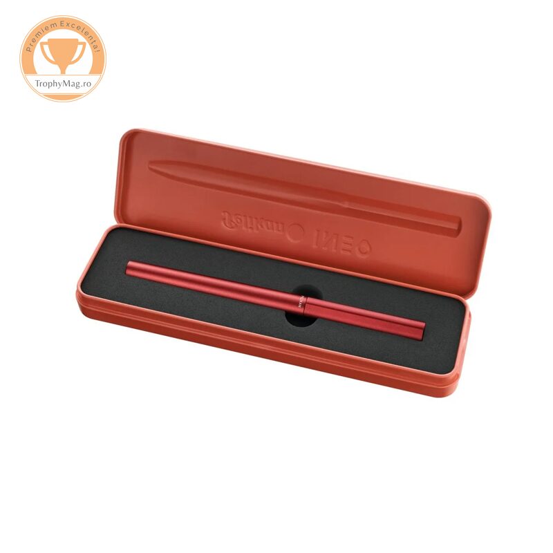 Stilou Ineo Elements Fiery Red, in cutie metalica pentru cadou, personalizat