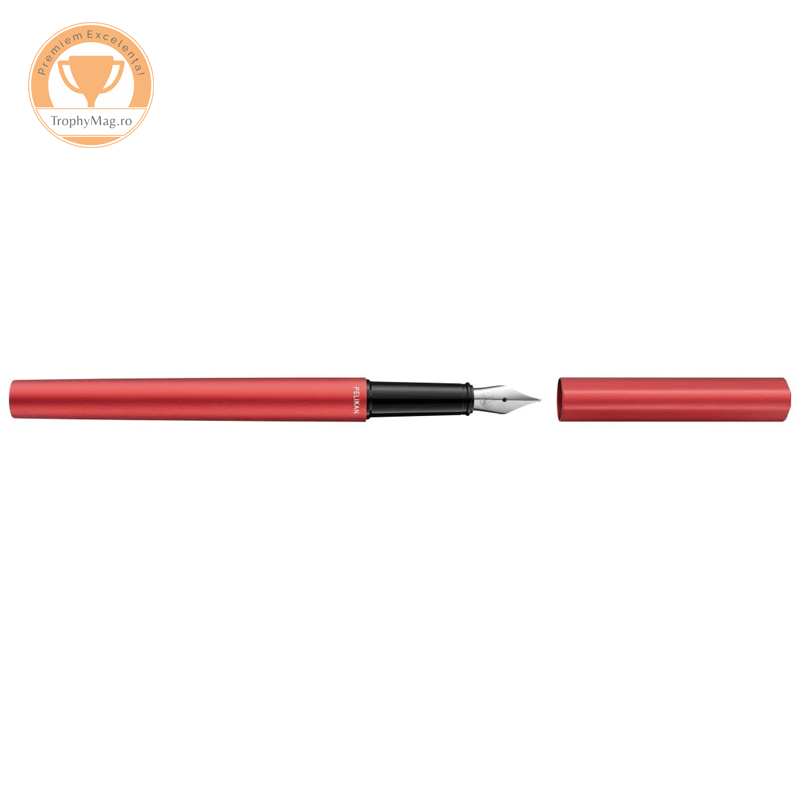 Stilou Ineo Elements Fiery Red, in cutie metalica pentru cadou, personalizat