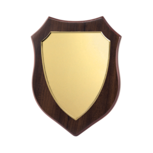 Placheta metalica TG2014 pe placa lemn scut