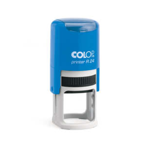 Ștampilă autotușantă rotundă Colop Printer R24 culoare albastră pentru birou