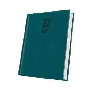 Agenda personalizata datata Tucson 2027, format A5, 352 pagini, albastru petrol